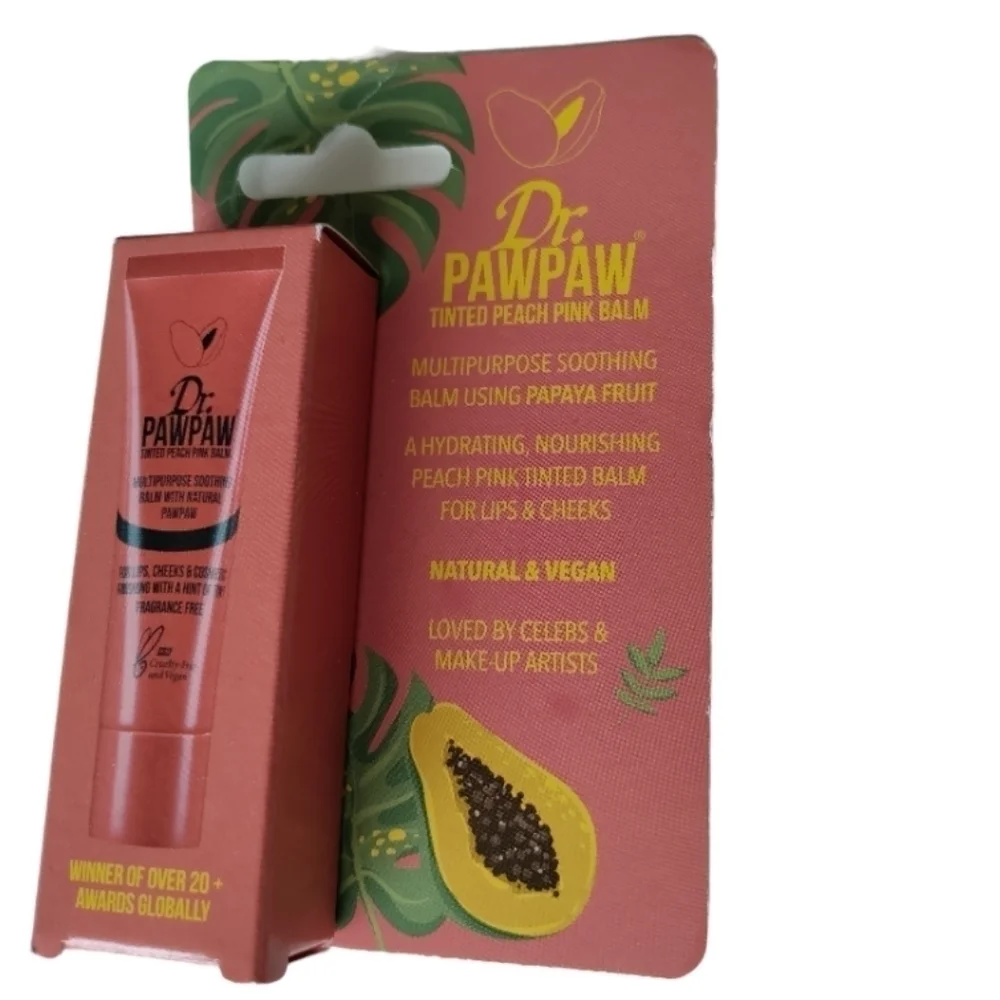 DR PAWPAW Lip Balm Healing Peach Pink New
